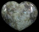 Flashy Polished Labradorite Heart #62482-1